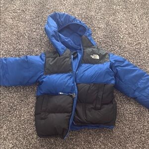 The North Face Kids Blue and Black Puffer Jacket